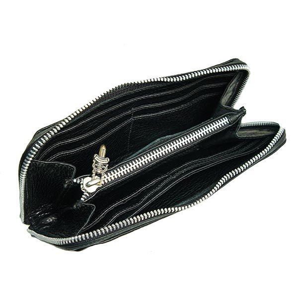 クロムハーツ ● Chrome Hearts 長財布 REC-F ジップフィリグリープラス レザーウォレット ブラック REC F Zip #2 cross filigree plus Wallet