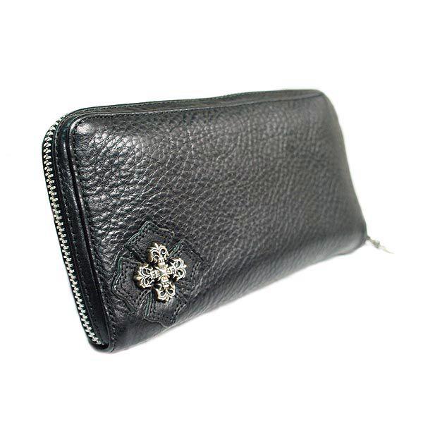 クロムハーツ ● Chrome Hearts 長財布 REC-F ジップフィリグリープラス レザーウォレット ブラック REC F Zip #2 cross filigree plus Wallet