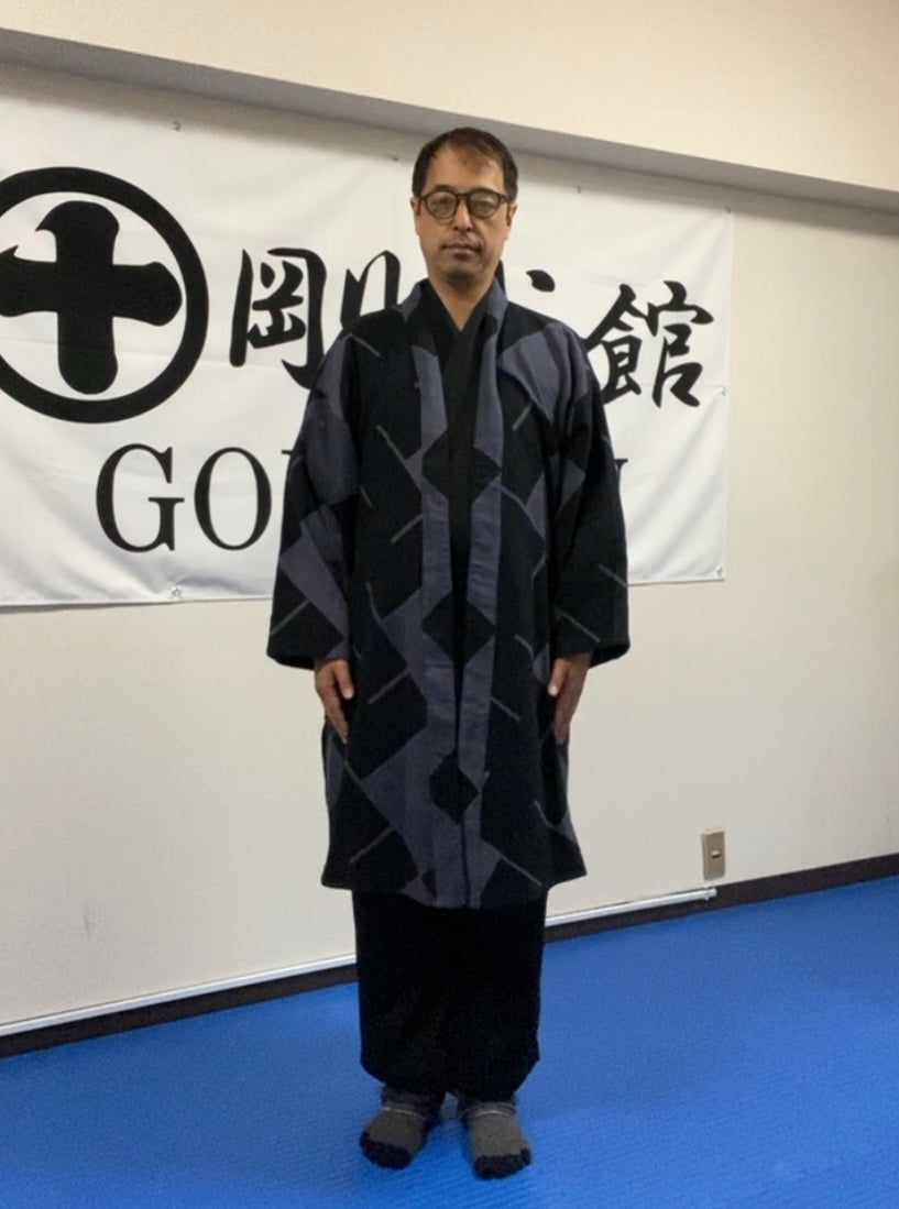 羽織コート(ミディアム厚)卍紋