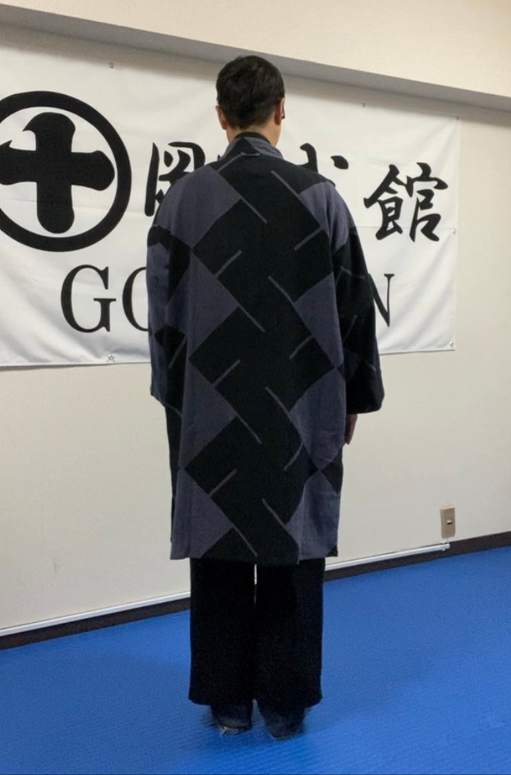 羽織コート(ミディアム厚)卍紋