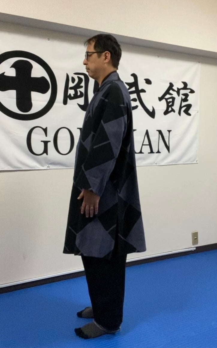 羽織コート(ミディアム厚)卍紋