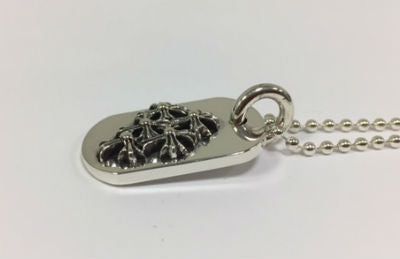 Chrome Hearts クロムハーツ ドッグタグ スモール レイズドセメタリー Raised Cemetary Cross Dog Tag