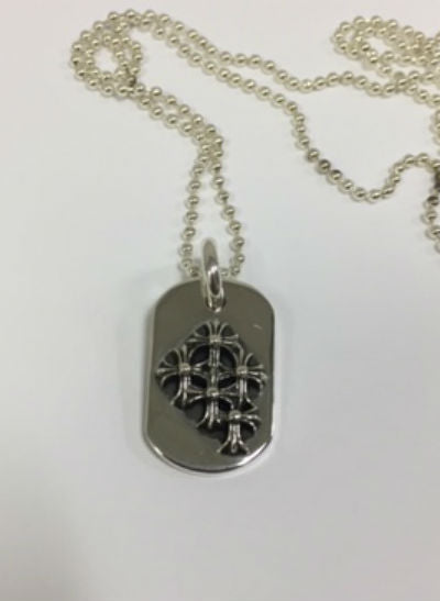 Chrome Hearts クロムハーツ ドッグタグ スモール レイズドセメタリー Raised Cemetary Cross Dog Tag