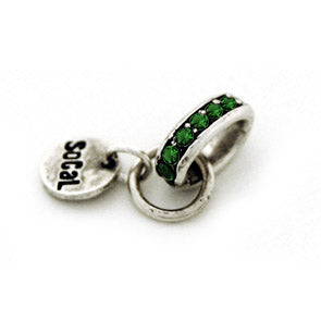 SoCaL925 ソーカル925  ハンドメイド・アメリカン・シルバー ネックレス用 チャーム キャリアー B1 with エメラルド