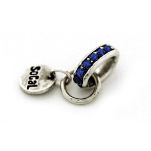 SoCaL925 ソーカル925  ハンドメイド・アメリカン・シルバー ネックレス用 チャーム キャリアー B1 with サファイヤ