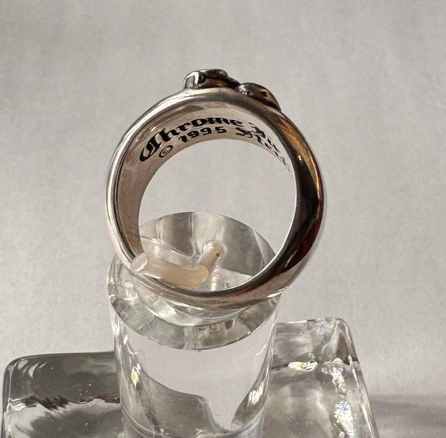 新品　クロムハーツ Chrome Hearts   ハートインバンドリング　Heart in band Ring サイズUS7.5