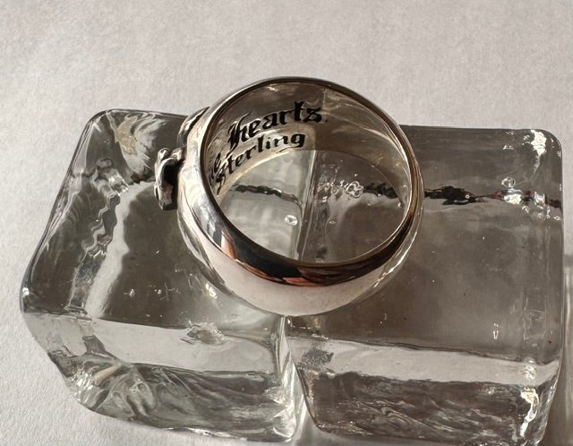 新品　クロムハーツ Chrome Hearts   ハートインバンドリング　Heart in band Ring サイズUS7.5