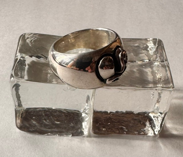 新品　クロムハーツ Chrome Hearts   ハートインバンドリング　Heart in band Ring サイズUS7.5