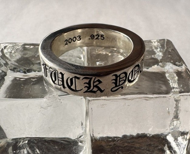 新品　クロムハーツ Chrome Heart　6ｍｍ　スペーサーリング　ファックユー Fuck you 6mm Spacer Ring　サイズUS 7.5