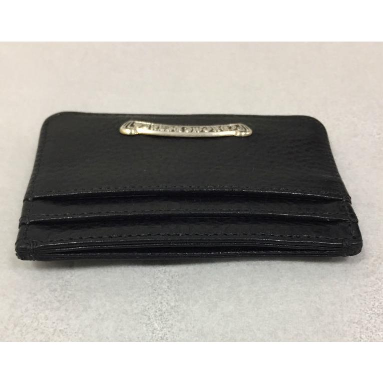 クロムハーツ ★ Chrome Hearts カードケース CARD CASE DOUBLE SIDE SCROLL/DAGGER #2 ダブルサイド スクロール カードケース ダガー/スクロール(ブラック)