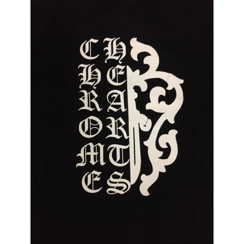 クロムハーツ ★ Chrome Hearts Tシャツ Mens SS CREW C18-2B Black メンズ 半袖 Tシャツ ブラック (L)