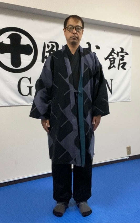 羽織コート（ミディアム厚）卍紋