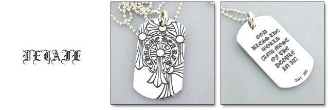 Chrome Hearts　クロムハーツ ドッグタグ ゴットブレスザワールド God Bless The World Dog Tag