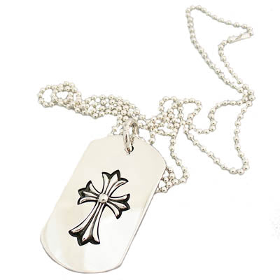 Chrome Hearts　クロムハーツ ドッグタグ　カットアウトクロスウイズCHクロス Cut Out Dogtag With Cross Charm